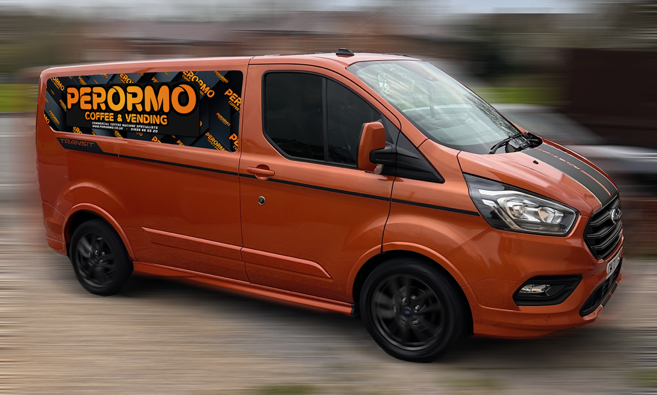 Perormo coffee van in motion